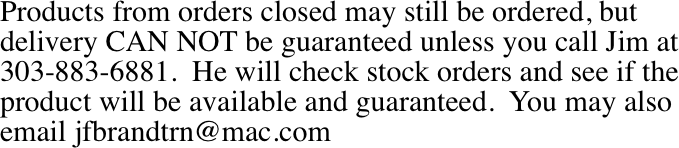 Products from orders closed may