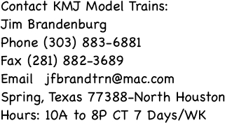 Contact KMJ Model Trains: